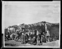 Group of Mojave Indians mourning over the body of Chief Sistuma, Arizona, circa 1902