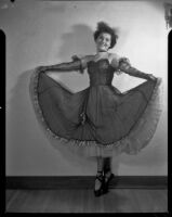 Barbara Lee Tramutto dancing in Spanish-style costume, Santa Monica, 1951