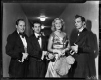 "Traviata" cast members Ray Gagan, Ernest Mireles (possibly) and 2 other cast members, John Adams Auditorium, Santa Monica, 1949