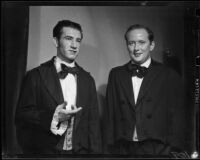 "Traviata" cast member Ray Gagan and another cast member, John Adams Auditorium, Santa Monica, 1949