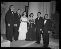 Gast group portrait of opera singers after a United Nations event, circa 1950