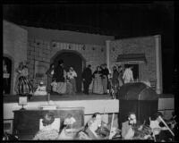 "Bohème" production, Act 2, Barnum Hall, Santa Monica, 1955