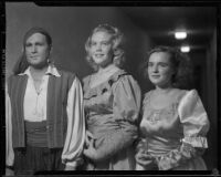 "Rigoletto" cast members Louis Statham and two others, John Adams Auditorium, Santa Monica, 1949
