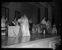 “Lucia di Lammermoor” scene with Natalie Garrotto performed during “One Night at the Opera,” Barnum Hall, Santa Monica, 1950