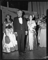 “Traviata” cast members Enrico Porta, Marjorie Taylor and one other, Barnum Hall, Santa Monica, 1950