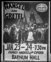 "Hansel and Gretel" production poster mock-up, 1957