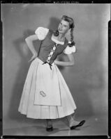 "Hansel and Gretel" cast member Barbara Ludwig in costume as Gretel, Santa Monica, 1957