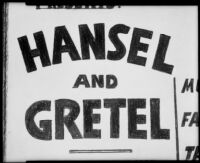 "Hansel and Gretel" production poster (detail), 1957