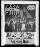 "Hansel and Gretel" production poster mock-up, 1957