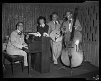 Don Shaw Trio with Lee Banning Morris, Sarnez Restaurant, Los Angeles, 1952