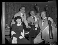 Don Shaw Trio with Lee Banning Morris, Sarnez Restaurant, Los Angeles, 1952
