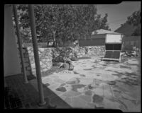 Stone patio at a home in the San Fernando Valley, Los Angeles, 1939