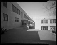 Santa Monica High School campus building entryway, Santa Monica, 1939