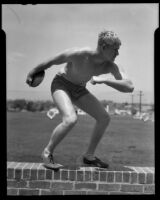 Santa Monica College discus thrower, Santa Monica, 1937