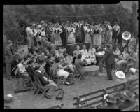 Santa Monica College students in an outdoor theatre production, Santa Monica, 1937