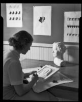 Santa Monica College student sculptor, Santa Monica, 1937