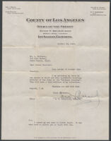 Letter from Eugene Biscailuz to Adelbert Bartlett regarding photos from Cabrillo Day ceremony, 1942