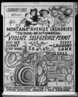 Political cartoon commenting on Montana Avenue laundries, 1954