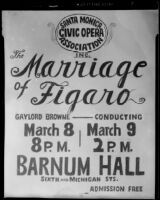 “Marriage of Figaro” production poster, 1958