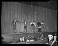 “Cavalleria Rusticana” curtain call, Wilshire Ebell Theatre, Los Angeles, 1951