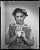 "Hansel and Gretel" cast member Marlene Owen in costume as the Dew Fairy, Santa Monica, (1957?)