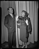 Cast members Judith Evans and Stanley Herbert Briggs from “O.K. By Me,” directed by Louis Glaum, Los Angeles, 1952