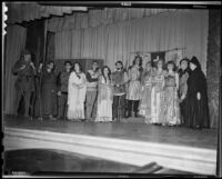 Cast members from a production of Robin Hood (?), probably Santa Monica, circa 1948