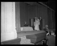 Nelda Scarsella and Gene Curtsinger performing in “La Traviata” at the Wilshire Ebell Theatre, Los Angeles, 1951
