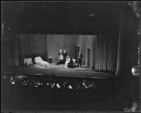 Nelda Scarsella, Gene Curtsinger and Enrico Porta in “La Traviata” at the Wilshire Ebell Theatre, Los Angeles, 1951
