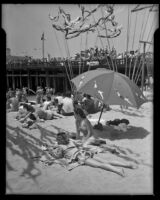 Crowds at the Salt Water Carnival, Santa Monica Beach, 1941
