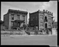 View of two 19th century house, San Diego, 1940