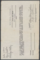 Consent for reproduction and use of images, signed by Mrs. Doris Taylor, 1937