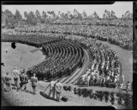 Commencement at the Open Air Theatre, UCLA, Los Angeles, 1945