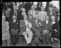 Pioneer Society members at a picnic, Santa Monica, 1940 or 1944