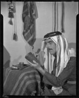 Gerald Johnson dressed as an Arab, Santa Monica, 1940