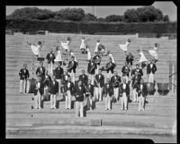 Lancaster O'Grady with the Santa Monica Municipal Symphonic Band and ballet dancers at the Greek Theatre, Santa Monica, 1940