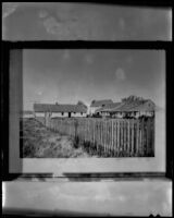 Houses at the Fort Ross settlement, Fort Ross,  circa 1955 (original photograph 1890's)