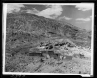 Calico ghost town mine ruins, San Bernardino County, Barstow vicinity, copy print, 1929