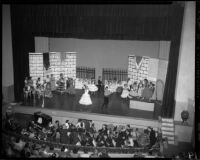 "Carmen" production with dancers and singers, Barnum Hall, Santa Monica, 1956