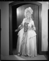 "Marriage of Figaro" cast member June Moss in costume as Countess Almaviva,  Santa Monica, 1958