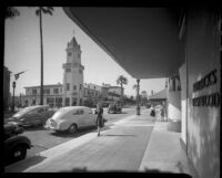 Westwood Village facing north on Westwood Blvd. towards Weyburn Avenue, Los Angeles, 1941