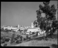 Westwood Village seen from north of Le Conte Avenue, Los Angeles, 1941