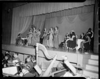 “Merry Widow” production with Kay Marshall, Barnum Hall, Santa Monica, possibly 1960
