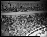 Audience at a Santa Monica Civic Music Guild event at the Ocean Park Municipal Auditorium, Santa Monica, circa 1948-1952