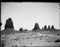 Landscape with pinnacles in the California Desert National Conservation Area, Trona (vicinity), 1955