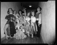 "Traviata" dancers in costume, John Adams Auditorium, Santa Monica, 1951