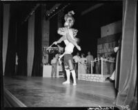 "Martha" production with a ballerina in the Richmond fair scene, John Adams Auditorium, Santa Monica, 1951