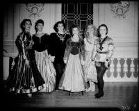 "Rigoletto" cast members, including dancers, John Adams Auditorium, Santa Monica, 1951
