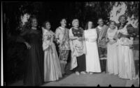 "Lucia di Lammermoor" (?) cast members including Kay Marshall and Florence Timmerhoff in costume, Santa Monica, 1951-1952