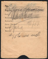 Negative sleeve for "Martha" opera negatives, 1951